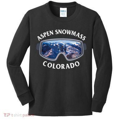 Aspen Snowmass Colorado Ski Snowboard Kids Long Sleeve Shirt
