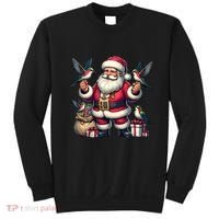 American Santa Claus Holding Hummingbird Present Xmas Tank Top Sweatshirt thumb 0