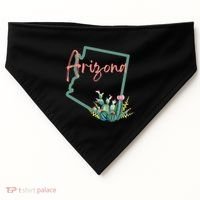 Arizona State Cactus Flowers USA-Made Doggie Bandana thumb 0