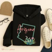 Arizona State Cactus Flowers Hoodie thumb 4