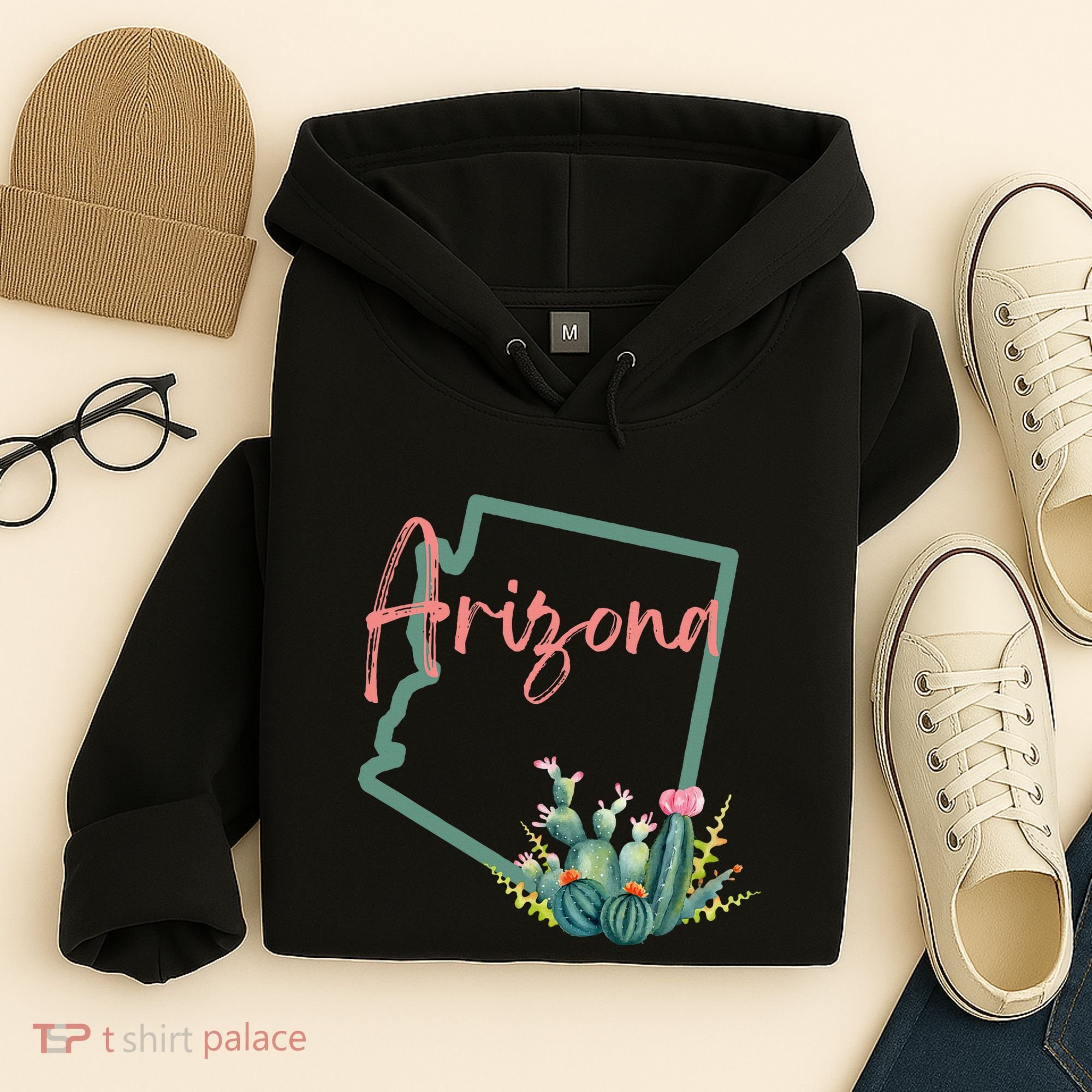 Arizona State Cactus Flowers Hoodie