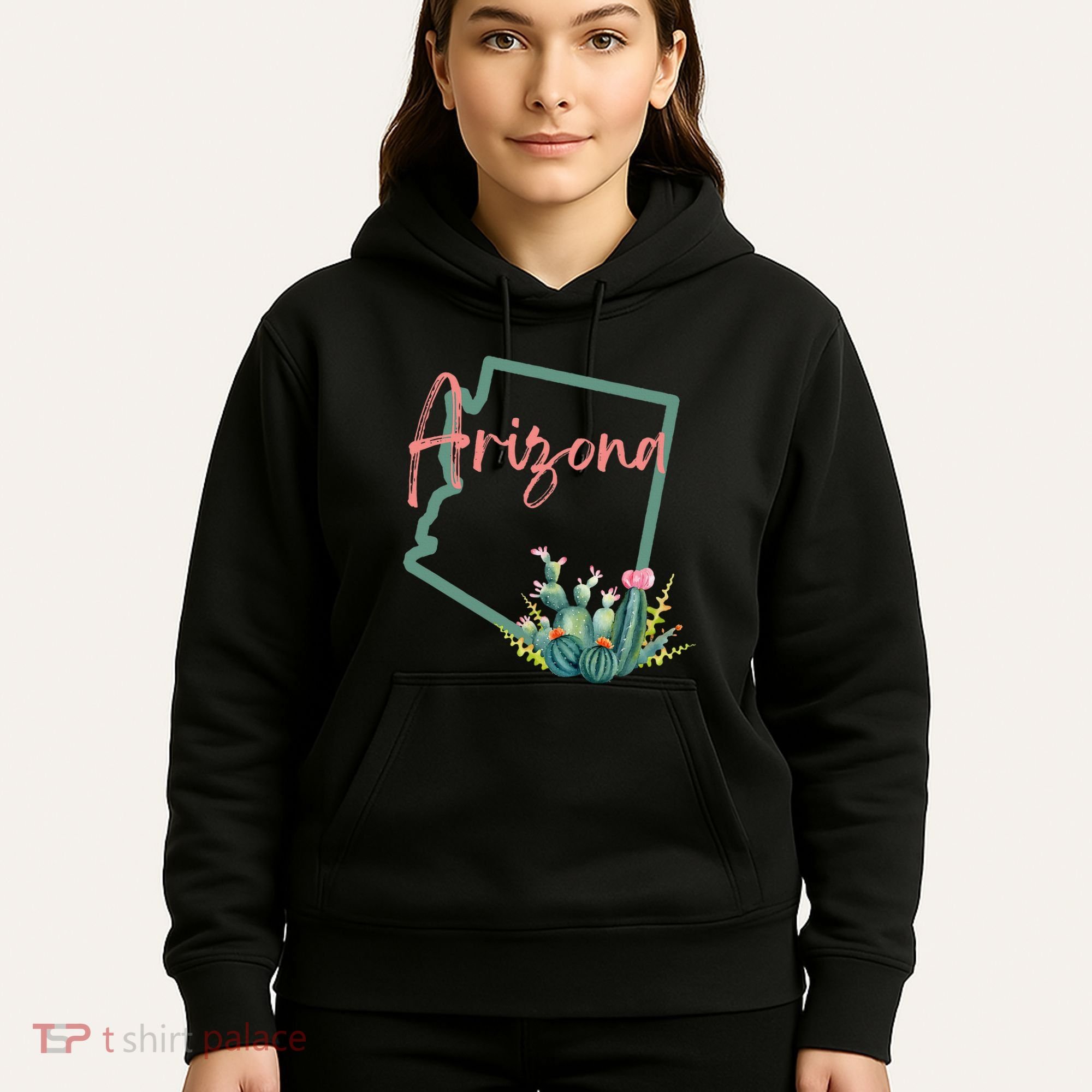 Arizona State Cactus Flowers Hoodie