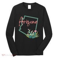 Arizona State Cactus Flowers Long Sleeve Shirt thumb 0