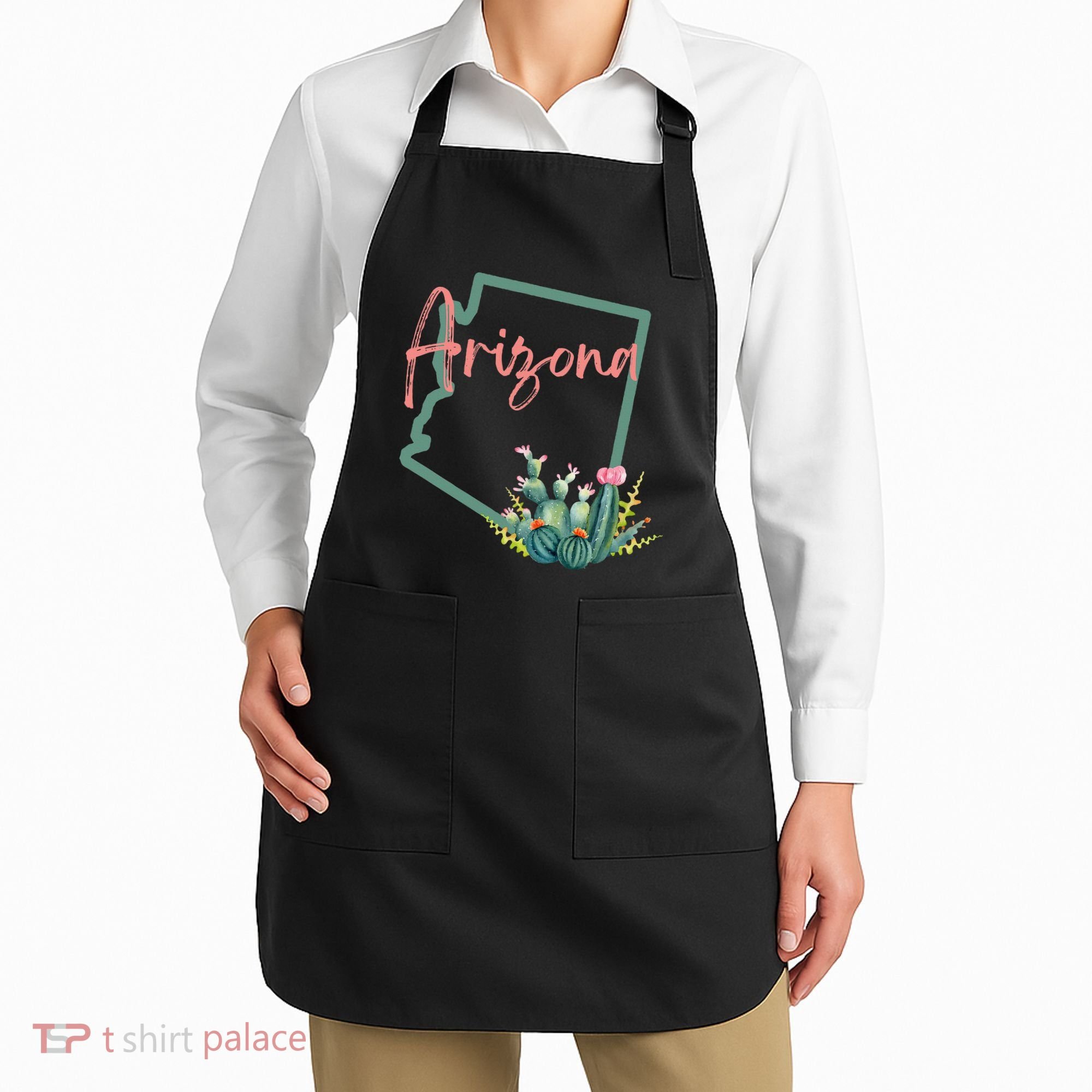 Arizona State Cactus Flowers Apron