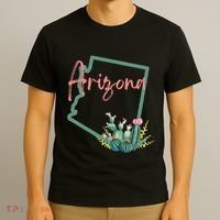 Arizona State Cactus Flowers T-Shirt thumb 3