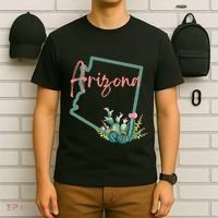 Arizona State Cactus Flowers T-Shirt thumb 6