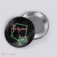 Arizona State Cactus Flowers Button thumb 0