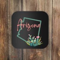 Arizona State Cactus Flowers Coaster thumb 0
