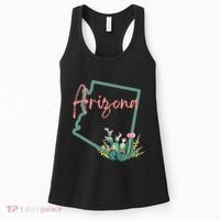Arizona State Cactus Flowers Women's Tank Top thumb 0