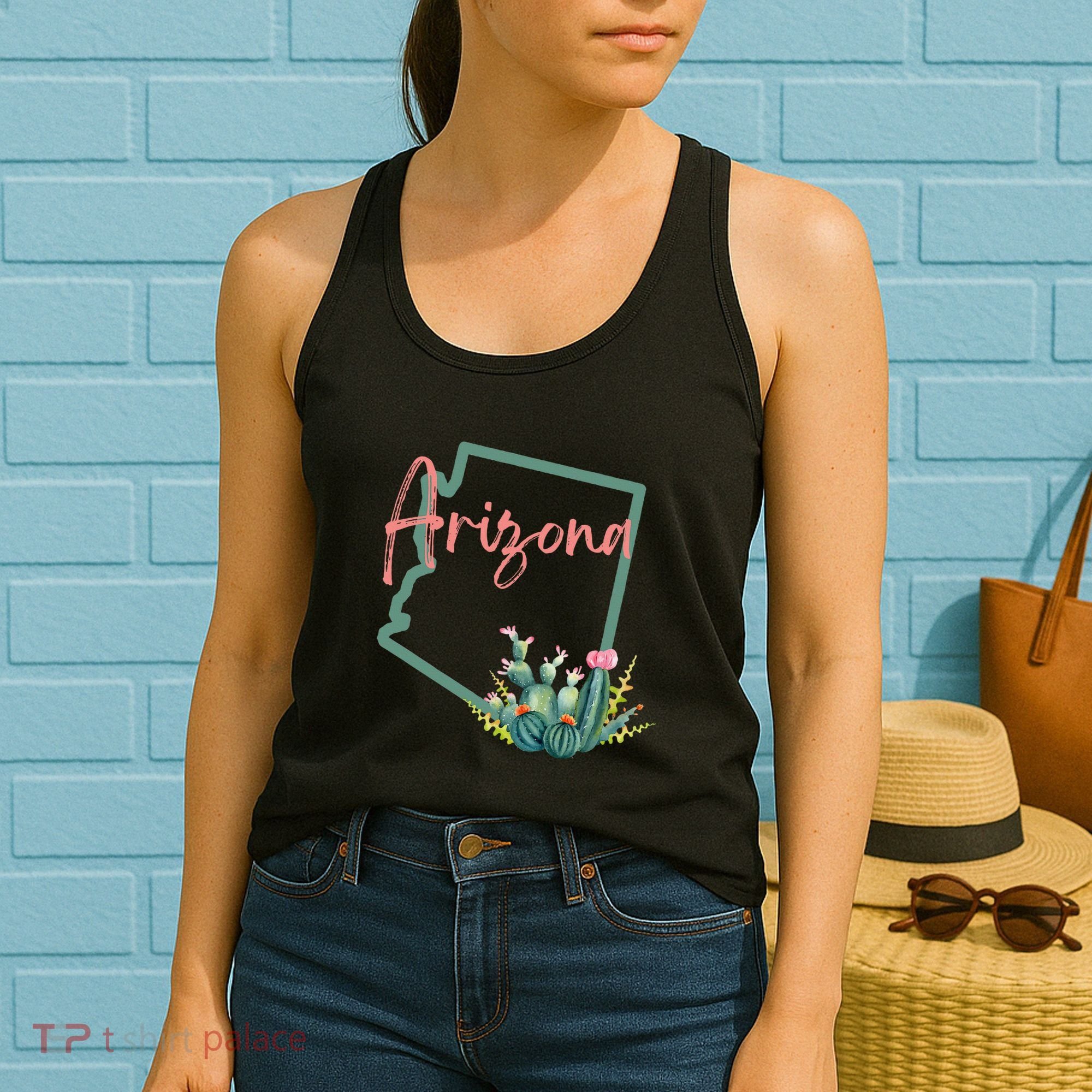 Arizona State Cactus Flowers Women's Tank Top