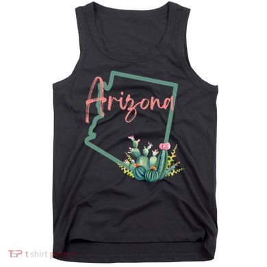 Arizona State Cactus Flowers Tank Top