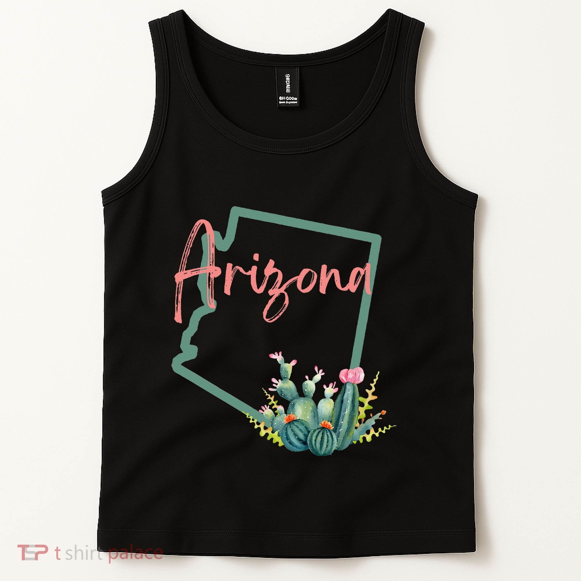Arizona State Cactus Flowers Tank Top