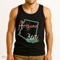Arizona State Cactus Flowers Tank Top thumb 3