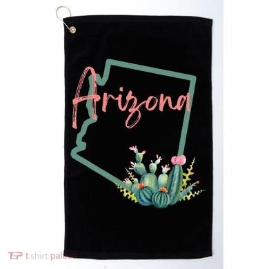 Arizona State Cactus Flowers Golf Towel