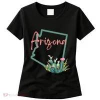 Arizona State Cactus Flowers Women's T-Shirt thumb 0