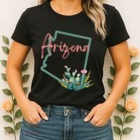Arizona State Cactus Flowers Women's T-Shirt thumb 2