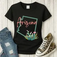 Arizona State Cactus Flowers Women's T-Shirt thumb 3