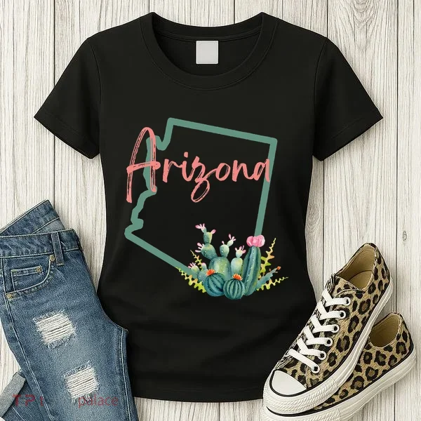 Arizona State Cactus Flowers Women's T-Shirt