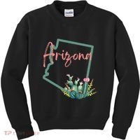 Arizona State Cactus Flowers Kids Sweatshirt thumb 0