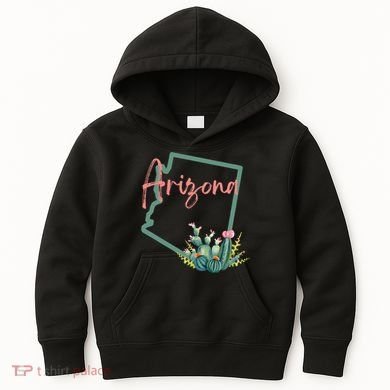Arizona State Cactus Flowers Kids Hoodie