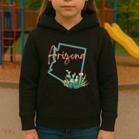 Arizona State Cactus Flowers Kids Hoodie thumb 3