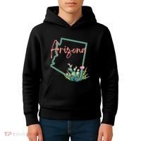 Arizona State Cactus Flowers Kids Hoodie thumb 4