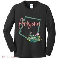 Arizona State Cactus Flowers Kids Long Sleeve Shirt thumb 0