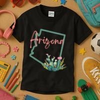 Arizona State Cactus Flowers Kids T-Shirt thumb 3