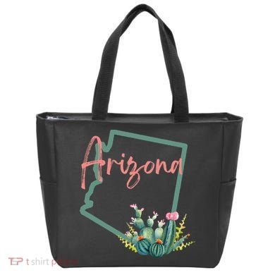 Arizona State Cactus Flowers Tote Bag