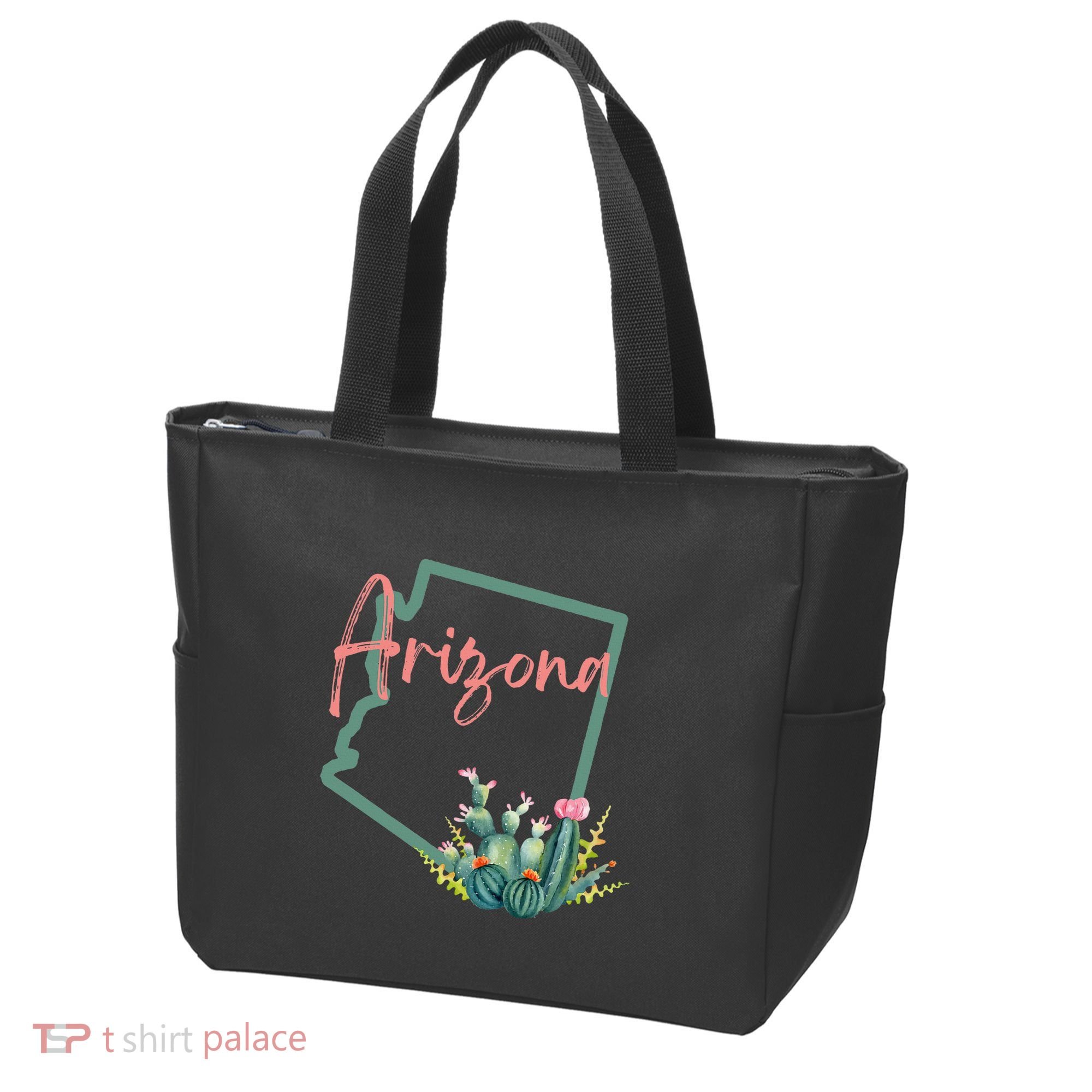 Arizona State Cactus Flowers Tote Bag
