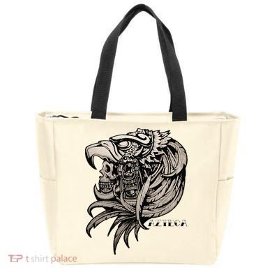 Aztec Skull Calabera Azteca Tote Bag