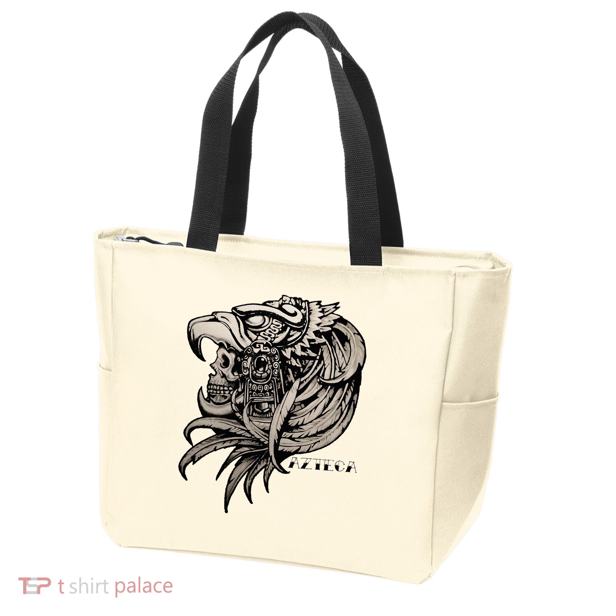 Aztec Skull Calabera Azteca Tote Bag
