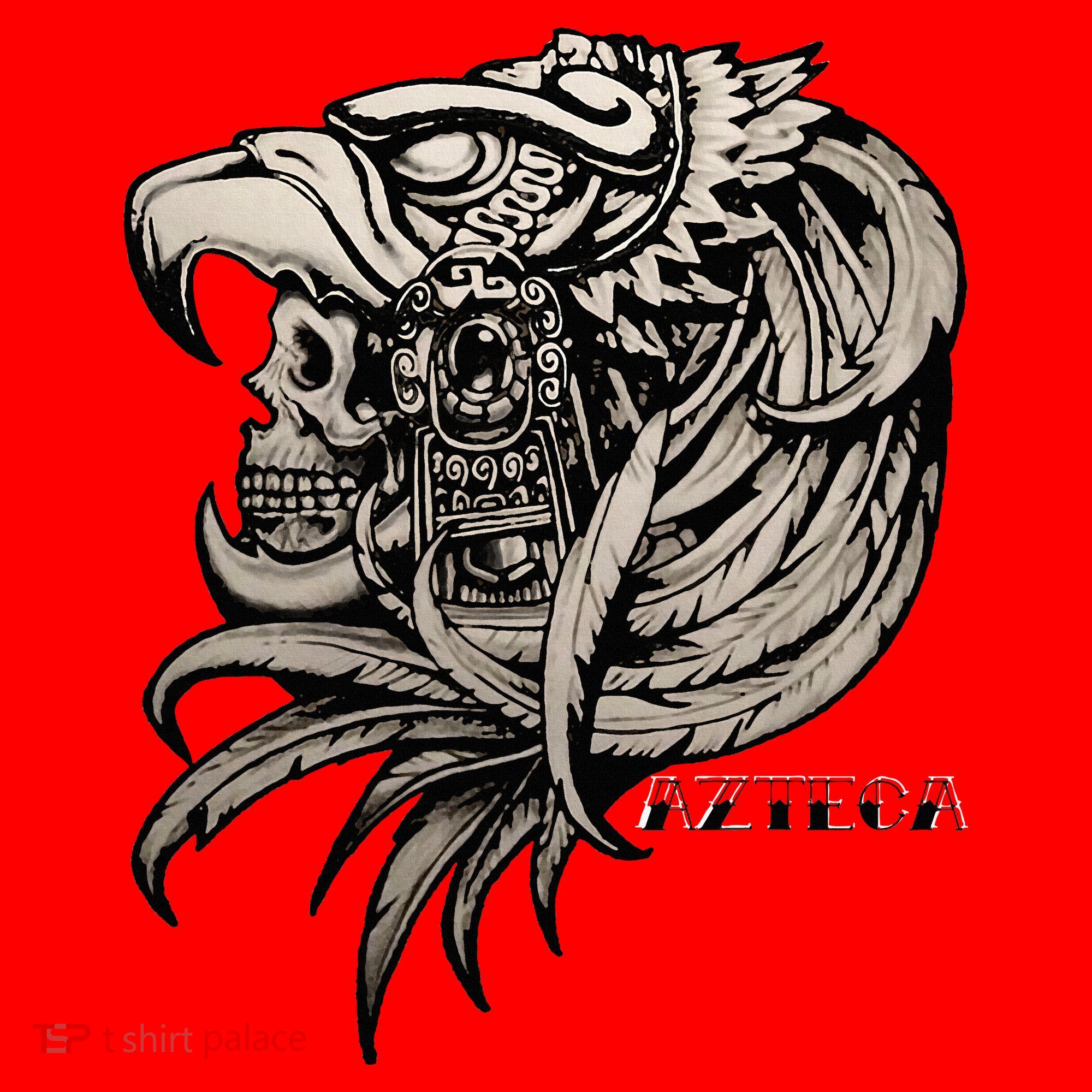 Aztec Skull Calabera Azteca Santa Hat