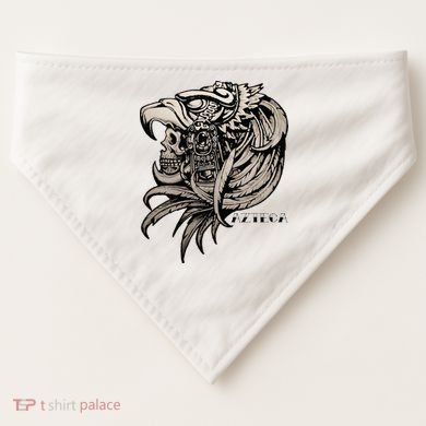 Aztec Skull Calabera Azteca USA-Made Doggie Bandana