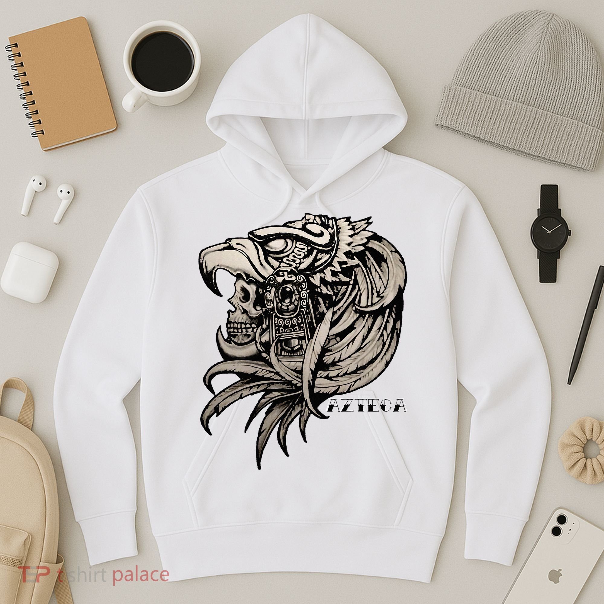 Aztec Skull Calabera Azteca Hoodie