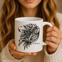 Aztec Skull Calabera Azteca Coffee Mug thumb 3