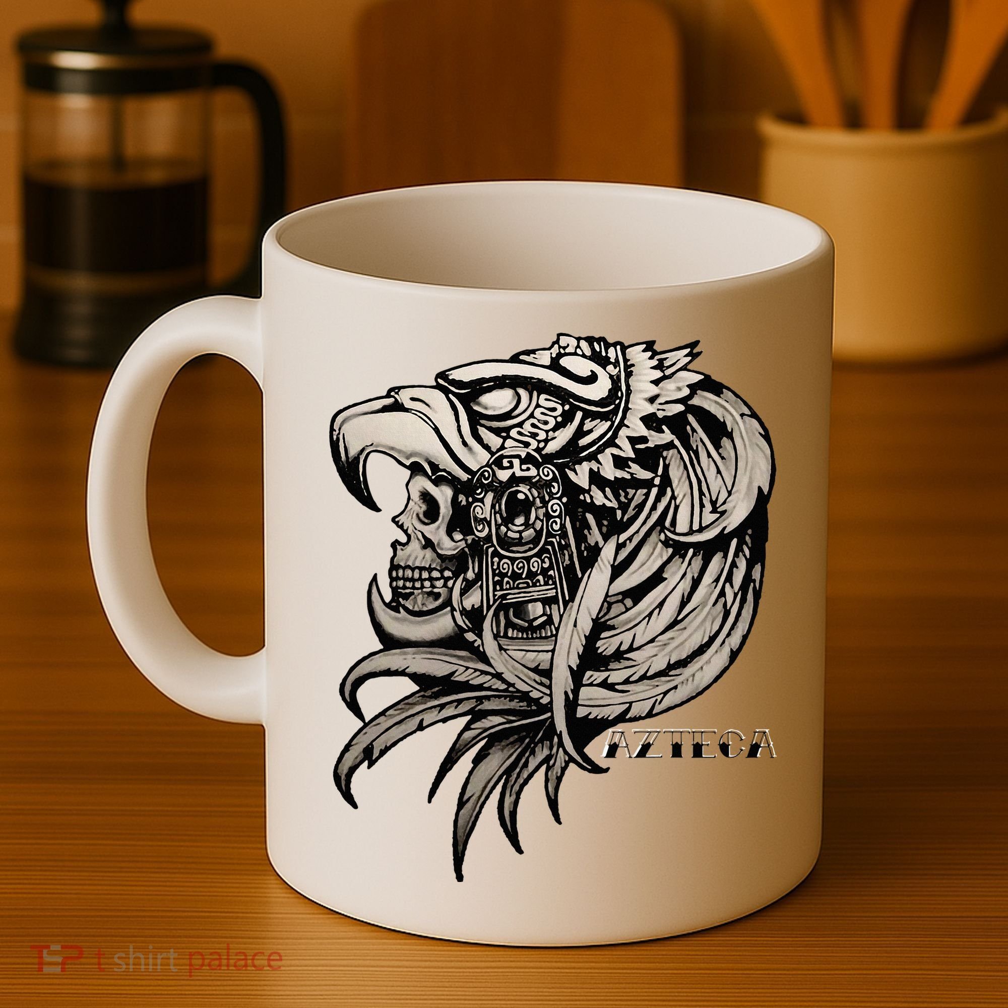 Aztec Skull Calabera Azteca Coffee Mug