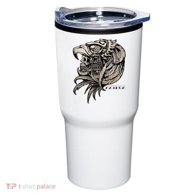 Aztec Skull Calabera Azteca Tumbler