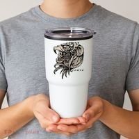 Aztec Skull Calabera Azteca Tumbler thumb 2