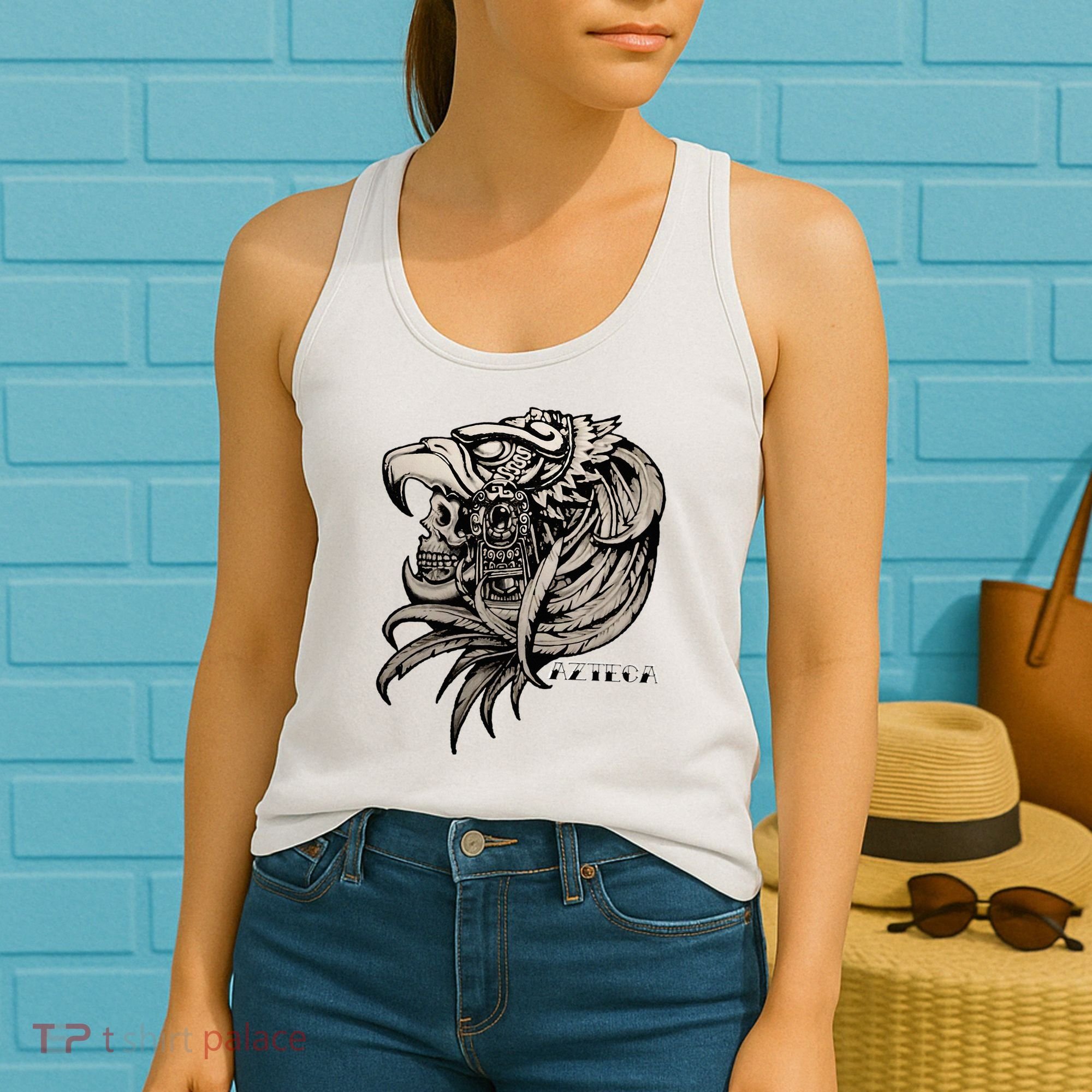 Aztec Skull Calabera Azteca Women's Tank Top