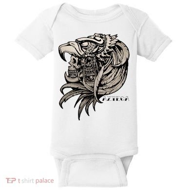Aztec Skull Calabera Azteca Baby Bodysuit