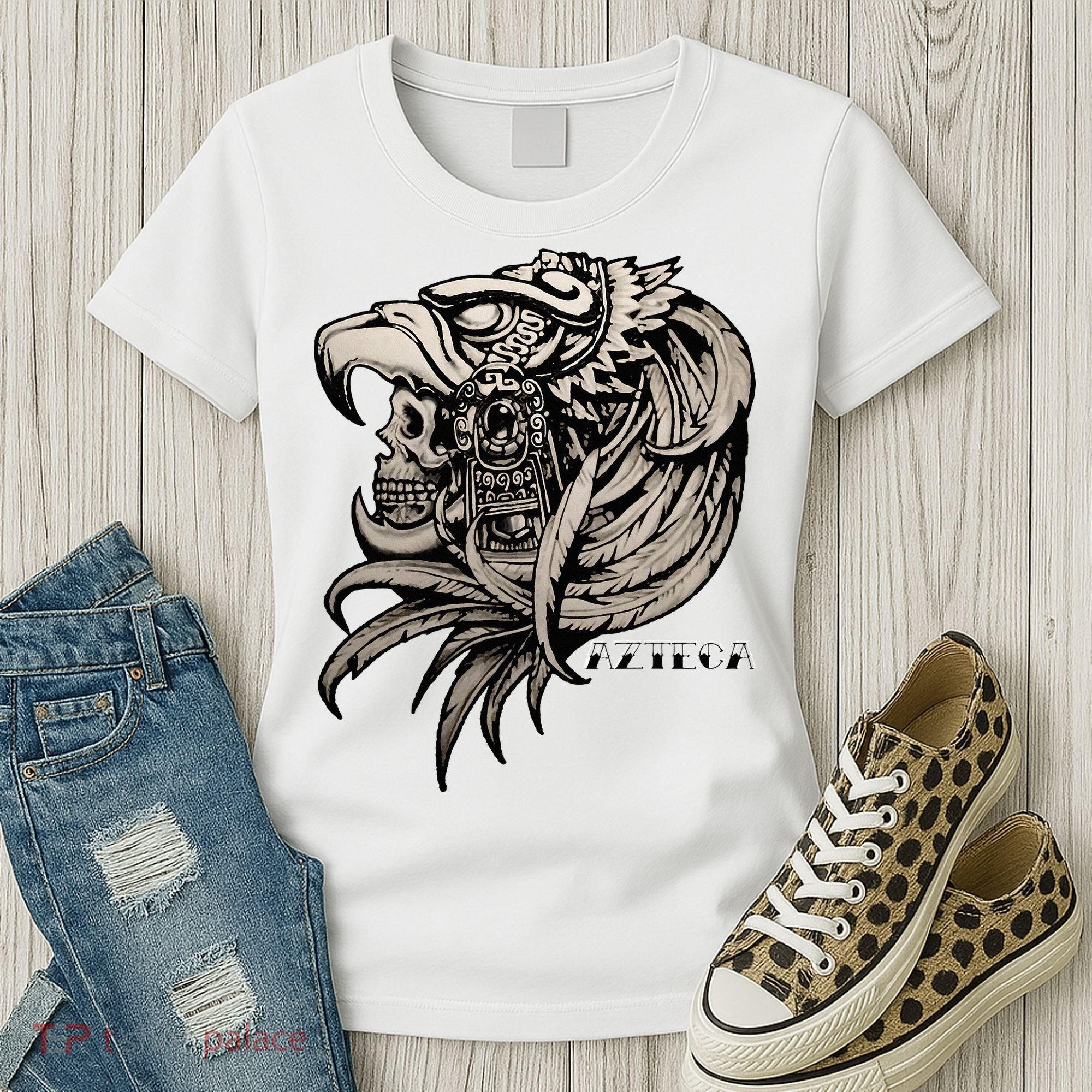 Aztec Skull Calabera Azteca Women's T-Shirt