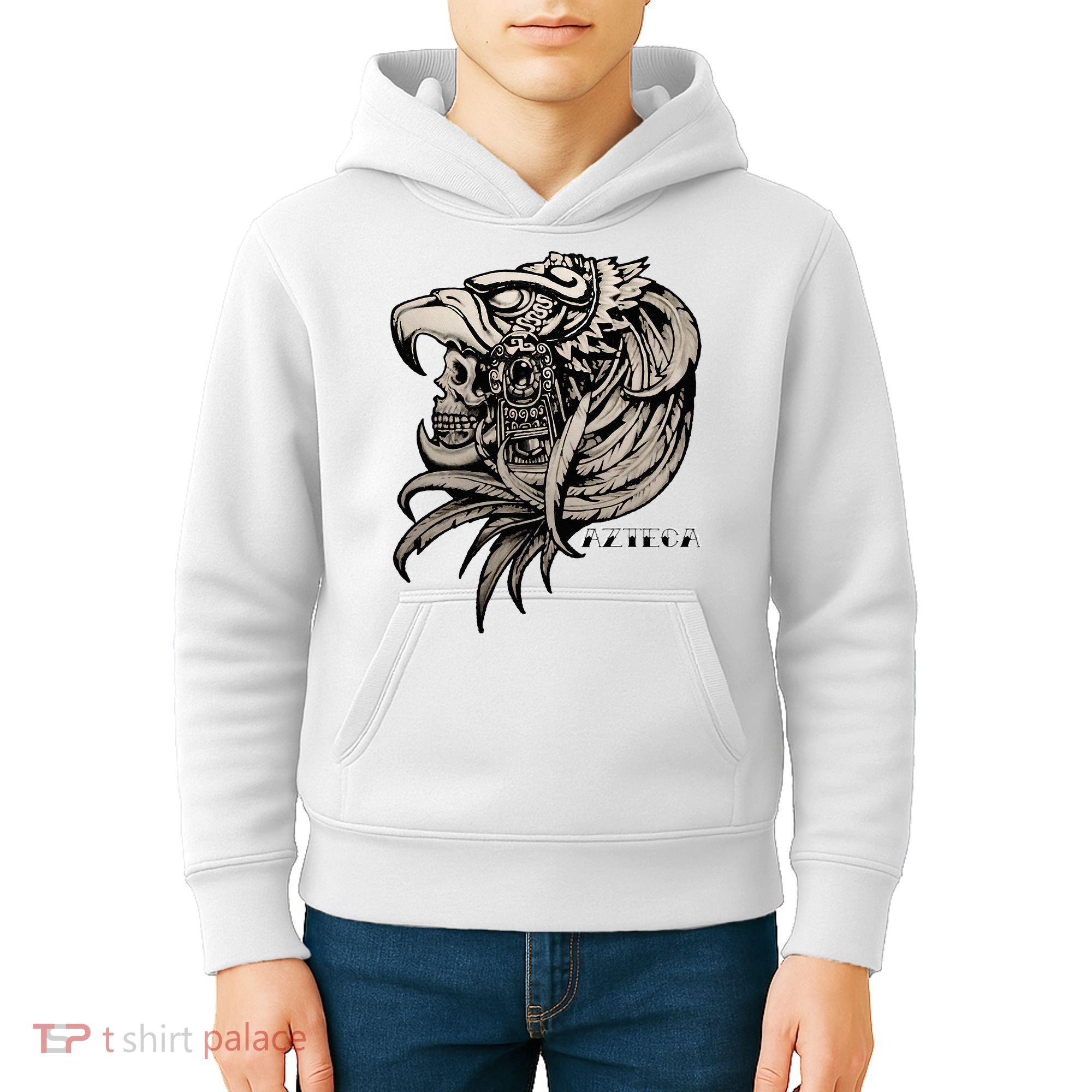 Aztec Skull Calabera Azteca Kids Hoodie