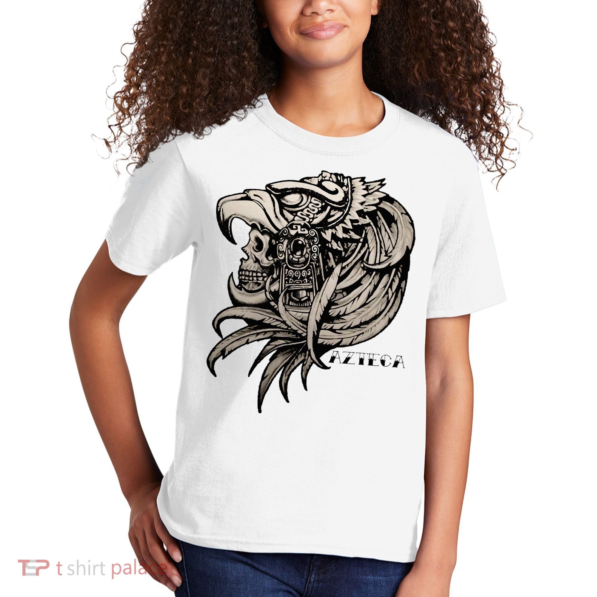 Aztec Skull Calabera Azteca Kids T-Shirt