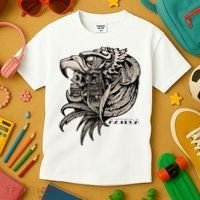 Aztec Skull Calabera Azteca Kids T-Shirt thumb 3