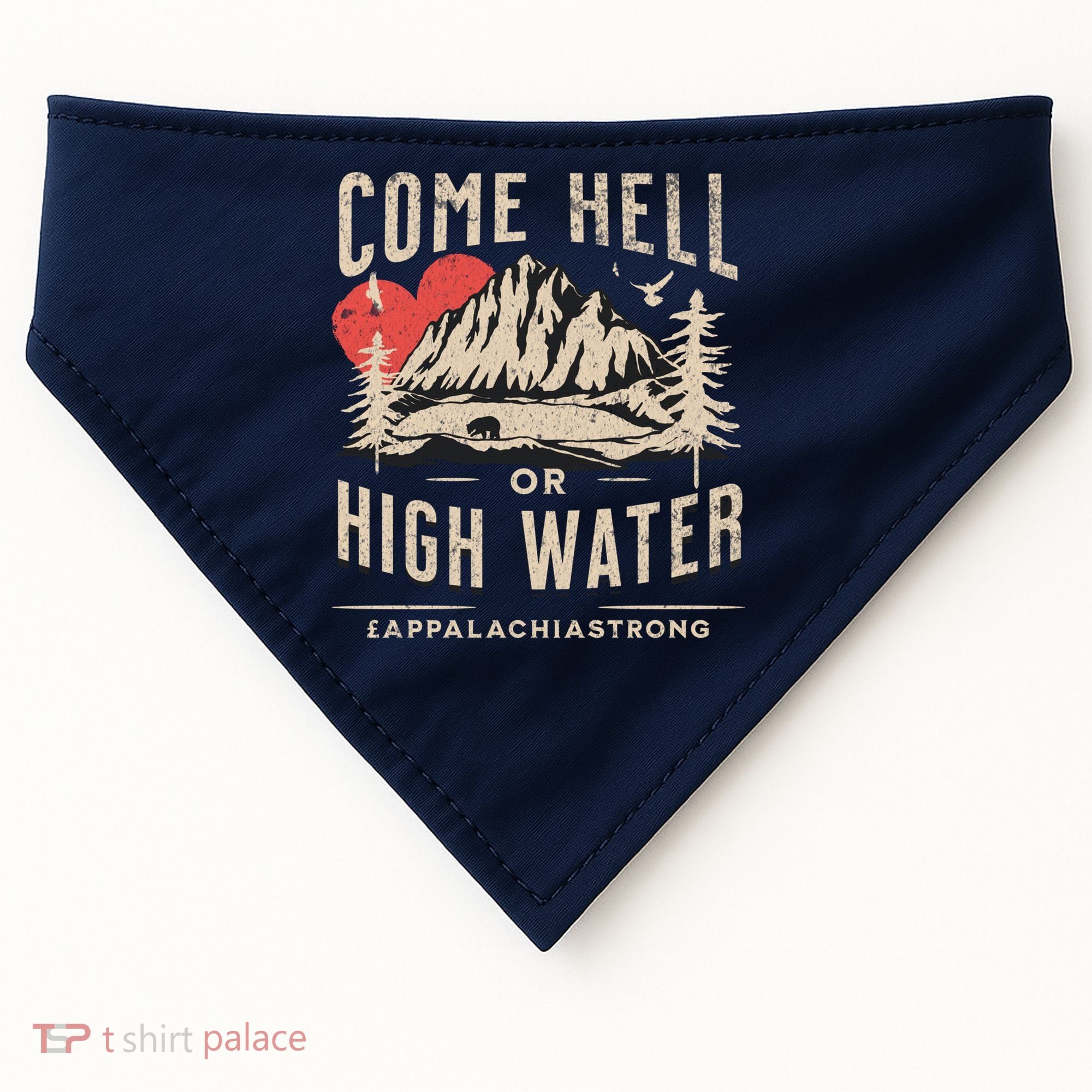 Appalachia Strong Come Hell Or High Water Mountain USA-Made Doggie Bandana