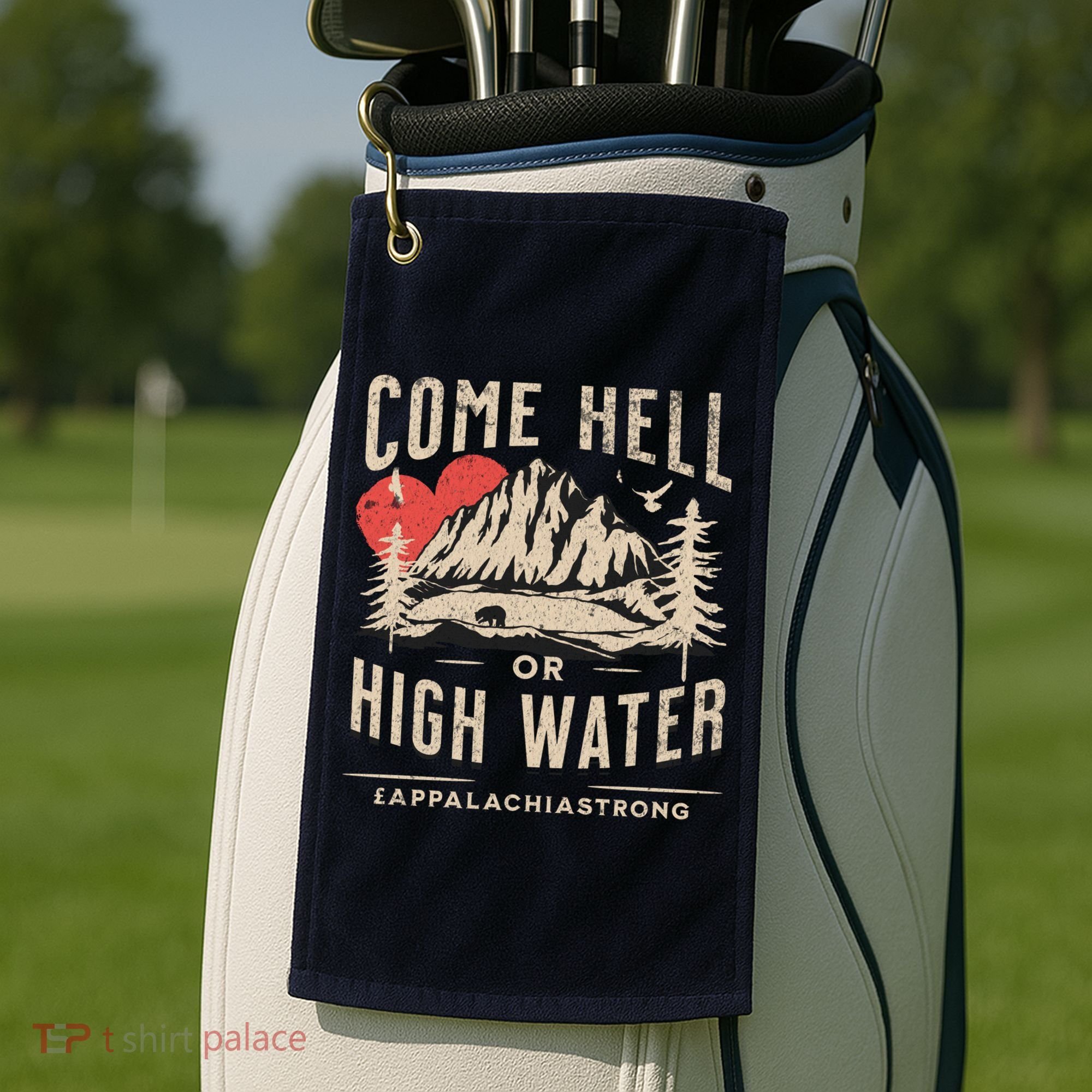 Appalachia Strong Come Hell Or High Water Mountain Golf Towel