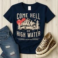 Appalachia Strong Come Hell Or High Water Mountain Women's T-Shirt thumb 3