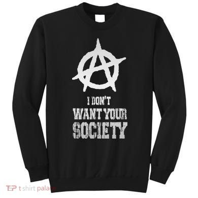 Anarchy Sign Chaos Punks Punk Rock Anarchy Sweatshirt