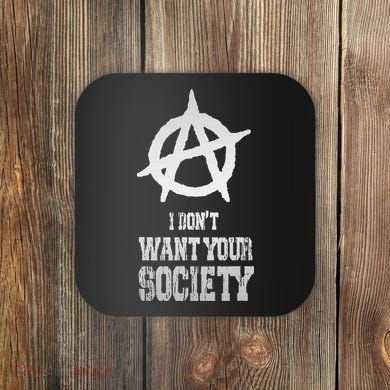 Anarchy Sign Chaos Punks Punk Rock Anarchy Coaster